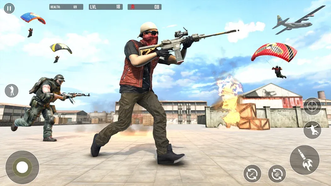 Battlegrounds Fire Squad War (Мод Безлимитные деньги и оружие) — скриншот 3