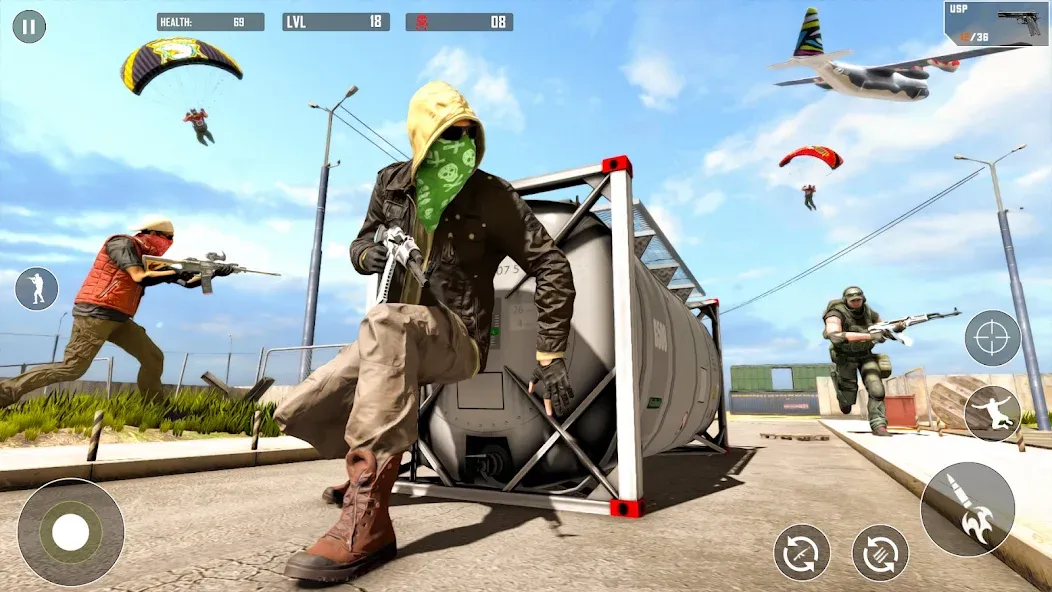 Battlegrounds Fire Squad War (Мод Безлимитные деньги и оружие) — скриншот 5