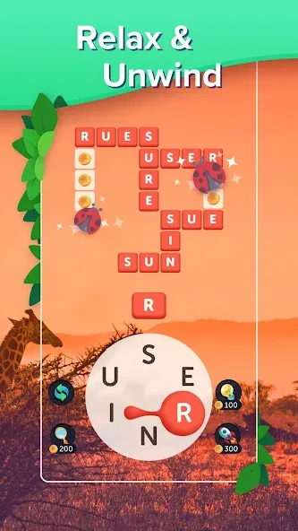 Puzzlescapes Word Search Games MOD — Без рекламы и все подсказки доступны на Андроид — скриншот 2