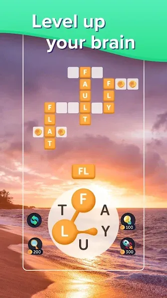 Puzzlescapes Word Search Games MOD — Без рекламы и все подсказки доступны на Андроид — скриншот 3
