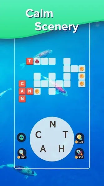 Puzzlescapes Word Search Games MOD — Без рекламы и все подсказки доступны на Андроид — скриншот 4
