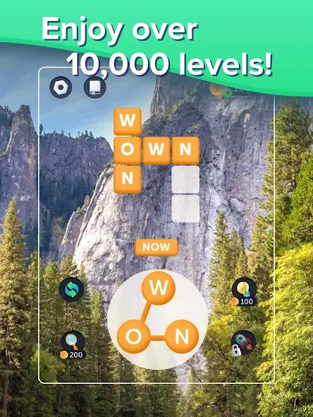 Puzzlescapes Word Search Games MOD — Без рекламы и все подсказки доступны на Андроид — скриншот 5