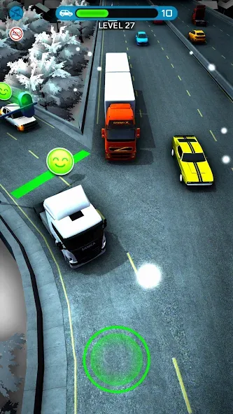 Взломанная Crazy Traffic Control на Андроид — Много денег и все уровни — скриншот 2