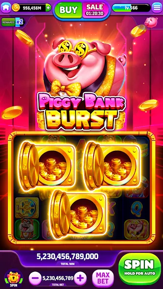 Скачать Spin To Rich - Vegas Slots MOD APK — Безлимитные монеты и джекпоты — скриншот 1