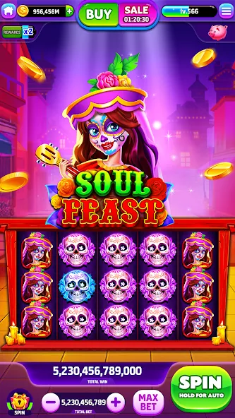 Скачать Spin To Rich - Vegas Slots MOD APK — Безлимитные монеты и джекпоты — скриншот 2