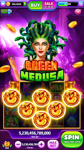 Скачать Spin To Rich - Vegas Slots MOD APK — Безлимитные монеты и джекпоты — скриншот 3