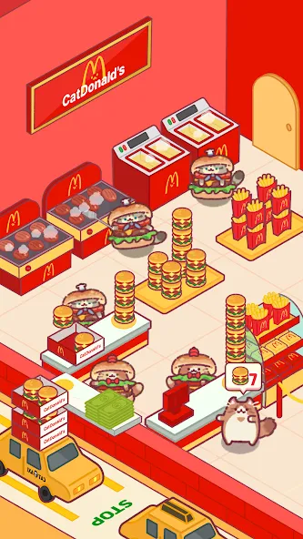 Скачать Cat Snack Bar: Cute Food Games (Мод: Безлимитные деньги и ресурсы) на Андроид — скриншот 4