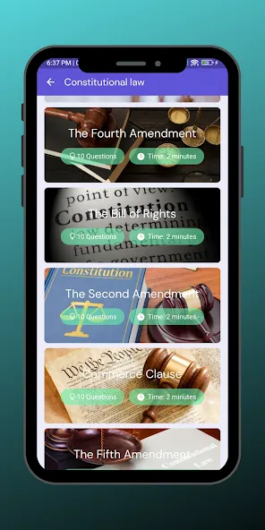 Скачать Legal Mastery Quiz MOD APK — Безлимитные подсказки и все ответы — скриншот 3