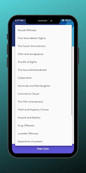 Скачать Legal Mastery Quiz MOD APK — Безлимитные подсказки и все ответы — скриншот 4