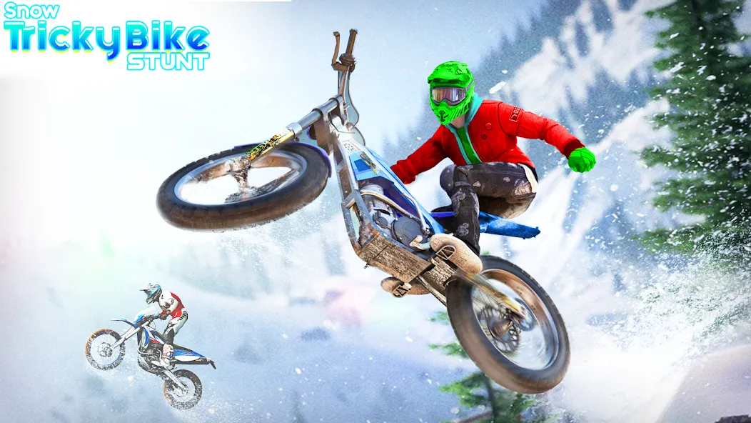 Snow Tricky Bike Stunt Race 3D — Взломанная версия (Безлимитные деньги и топливо) — скриншот 5