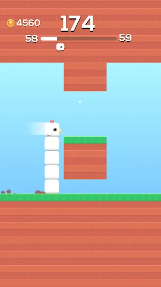 Скачать взлом Square Bird - Flappy Chicken на Андроид — Безлимитные жизни и все скины — скриншот 1