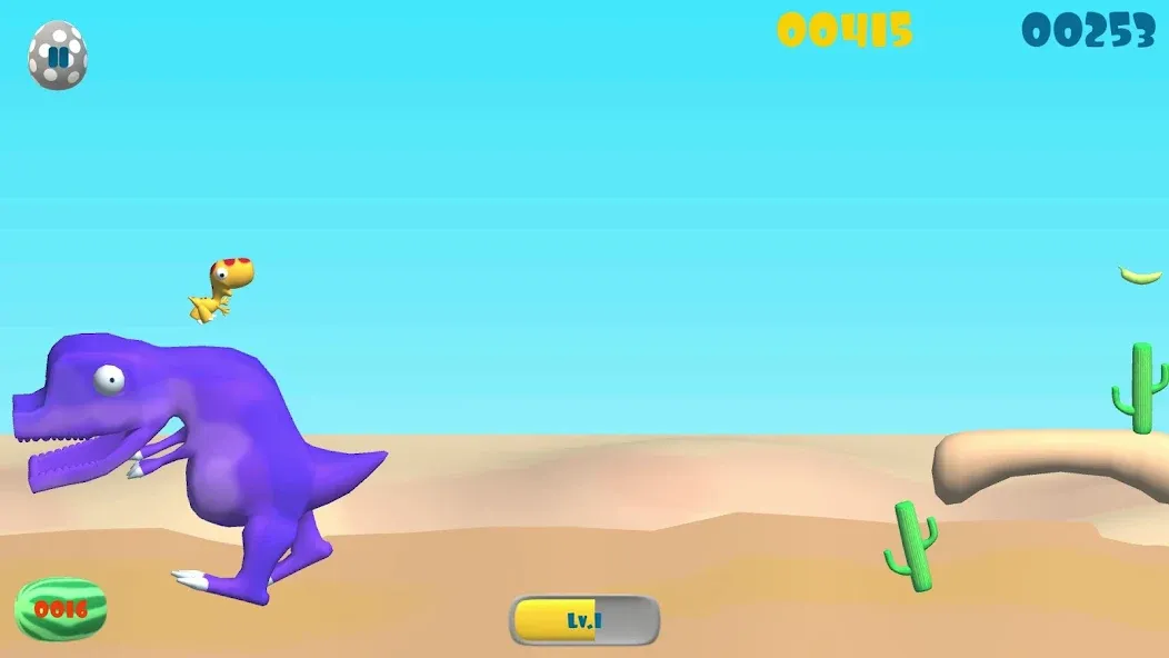 Dinosaur Run MOD APK на Android — Бесконечные жизни и ускоренный бег — скриншот 1 Dinosaur Run MOD APK на Android — Бесконечные жизни и ускоренный бег — скриншот 1