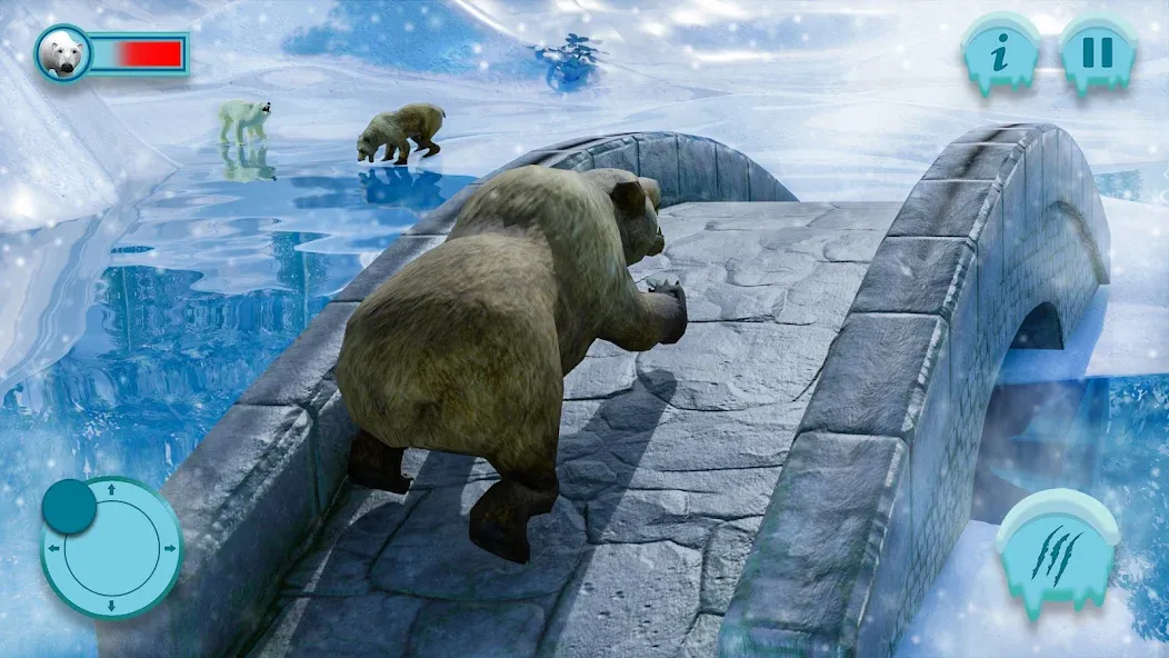 Скачать Polar Bear Family Survival — Модификация Выживание полярной семьи без ограничений — скриншот 1