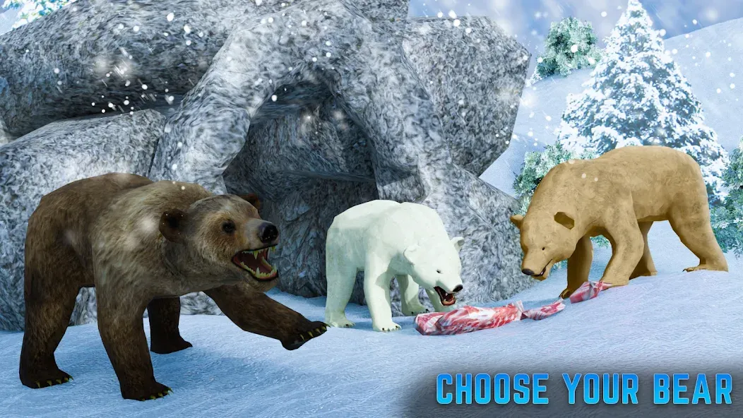 Скачать Polar Bear Family Survival — Модификация Выживание полярной семьи без ограничений — скриншот 2