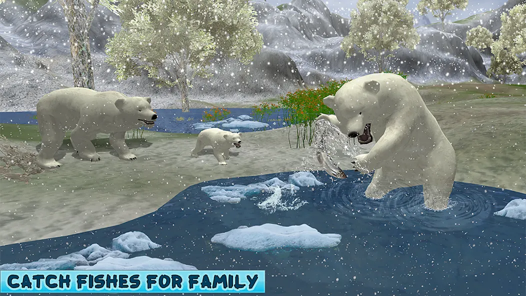 Скачать Polar Bear Family Survival — Модификация Выживание полярной семьи без ограничений — скриншот 4