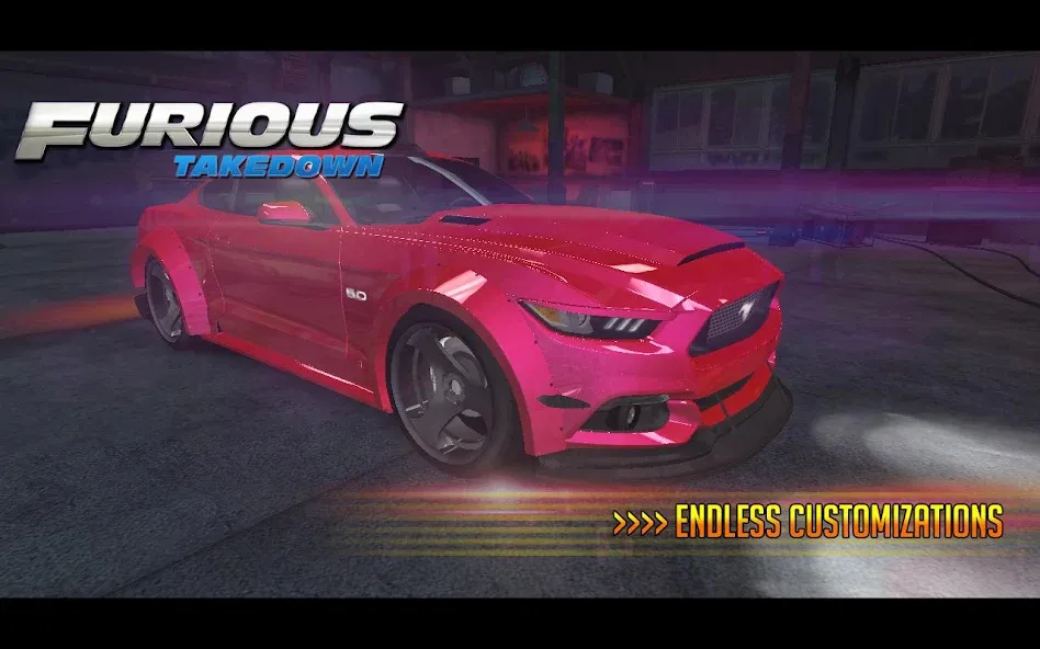 Furious: Takedown Racing на Андроид — Мод Безлимитные деньги и топливо — скриншот 1