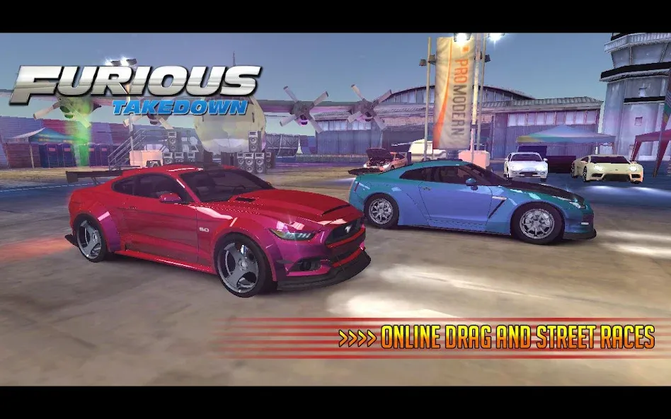 Furious: Takedown Racing на Андроид — Мод Безлимитные деньги и топливо — скриншот 2