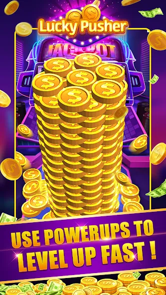 Взломанная Lucky Cash Pusher Coin Games на Андроид — Безлимитные монеты и бонусы — скриншот 5