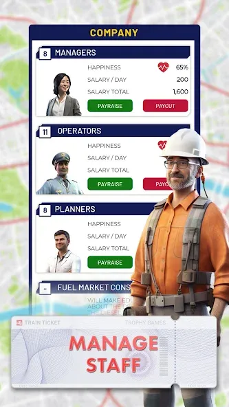 Скачать Train Manager - 2024 — Последняя версия (Безлимитные деньги и топливо) — скриншот 5