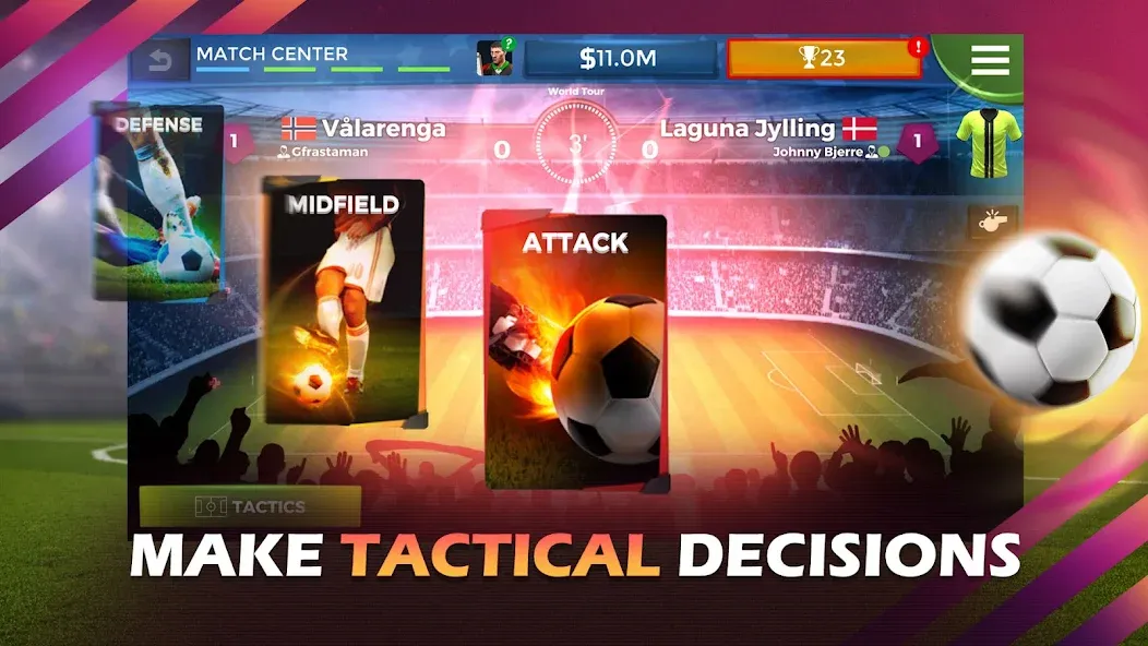 Pro 11 - Soccer Manager Game MOD — Безлимитные деньги и алмазы на Андроид — скриншот 3 Pro 11 - Soccer Manager Game MOD — Безлимитные деньги и алмазы на Андроид — скриншот 3