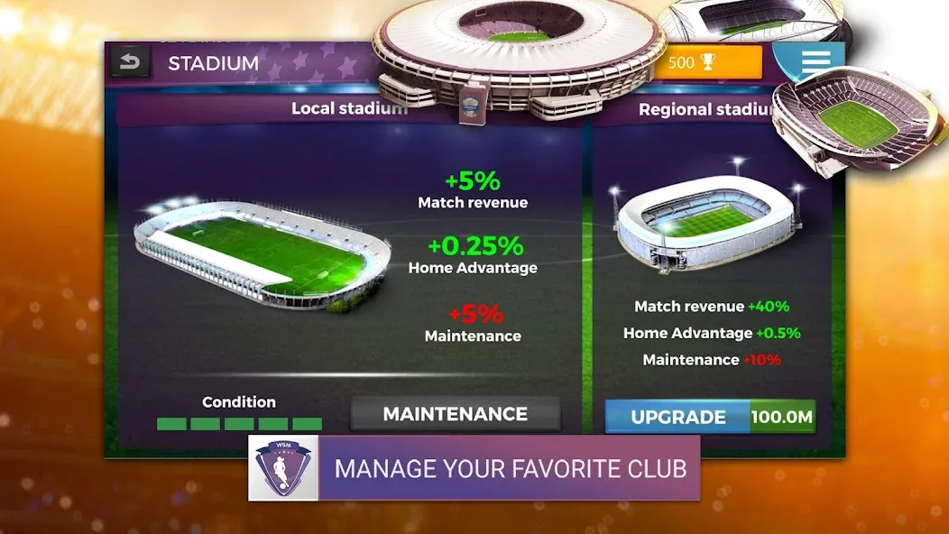 Скачать WSM - Women's Soccer Manager — Последняя версия (Безлимитные деньги и ресурсы) — скриншот 2
