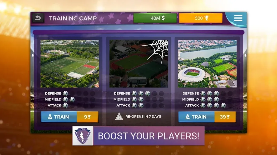 Скачать WSM - Women's Soccer Manager — Последняя версия (Безлимитные деньги и ресурсы) — скриншот 3