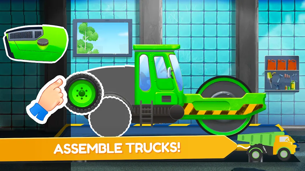 Взломанная Build a House: Building Trucks на Андроид — Безлимитные деньги и все машины — скриншот 3