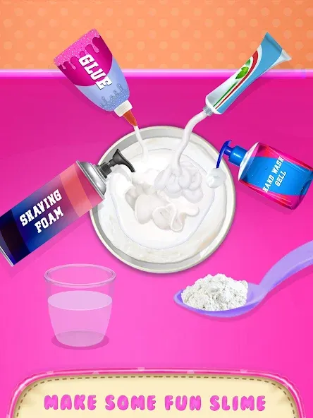 Make Fluffy Slime Maker Game Mod APK Без рекламы и все слаймы открыты — Скачать на Андроид — скриншот 2