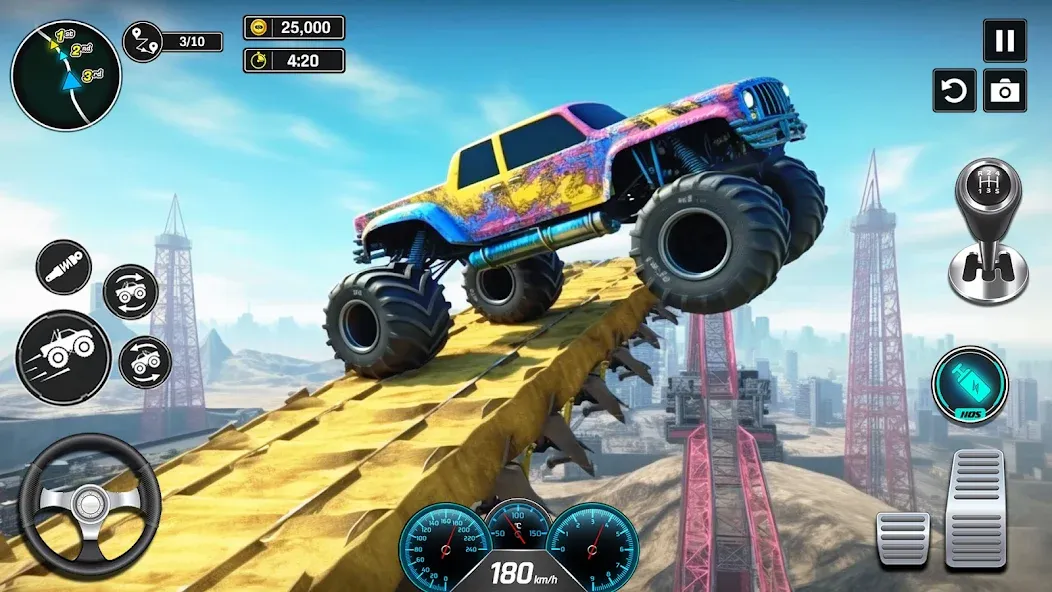 Скачать взлом Monster Truck Games- Car Games на Андроид — Безлимитные деньги и все машины — скриншот 2 Скачать взлом Monster Truck Games- Car Games на Андроид — Безлимитные деньги и все машины — скриншот 2