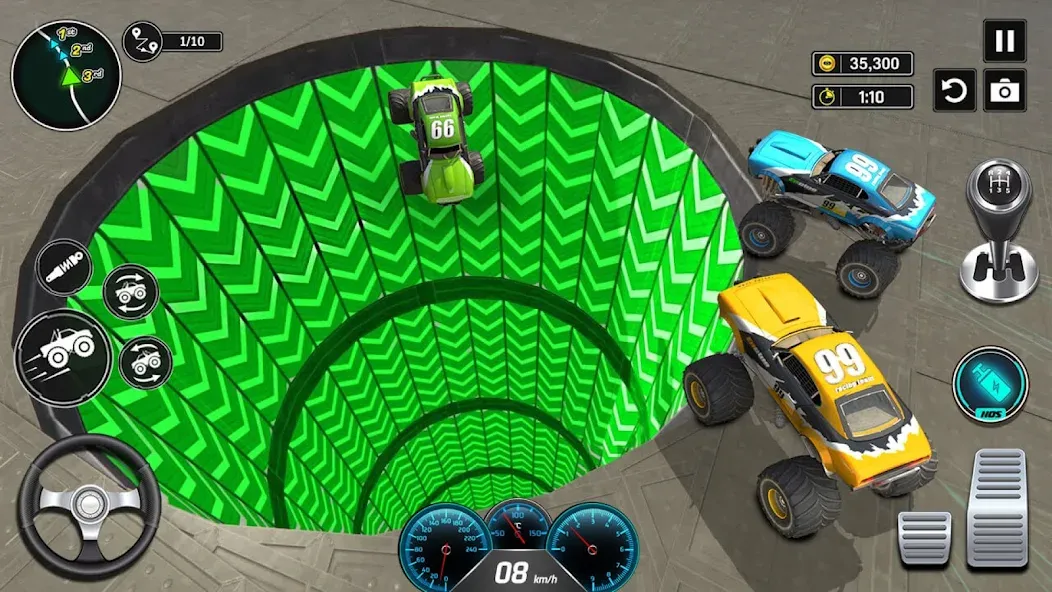 Скачать взлом Monster Truck Games- Car Games на Андроид — Безлимитные деньги и все машины — скриншот 5 Скачать взлом Monster Truck Games- Car Games на Андроид — Безлимитные деньги и все машины — скриншот 5