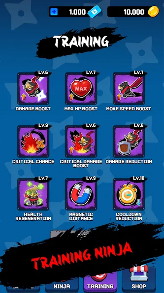 NINJA SURVIVOR.io на Андроид — Много денег и урона — скриншот 5 NINJA SURVIVOR.io на Андроид — Много денег и урона — скриншот 5