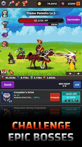 Скачать взломанную Tower Quest: Pixel Idle RPG — Безлимитные ресурсы и герои — скриншот 2 Скачать взломанную Tower Quest: Pixel Idle RPG — Безлимитные ресурсы и герои — скриншот 2