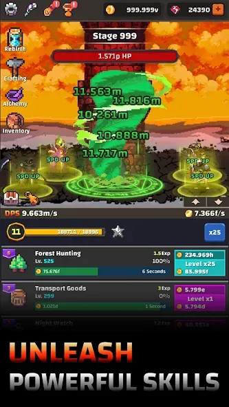 Скачать взломанную Tower Quest: Pixel Idle RPG — Безлимитные ресурсы и герои — скриншот 3 Скачать взломанную Tower Quest: Pixel Idle RPG — Безлимитные ресурсы и герои — скриншот 3