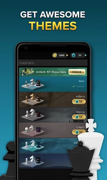 Chess Stars Multiplayer Online на Андроид — Мод Без рекламы и все фигуры открыты — скриншот 4
