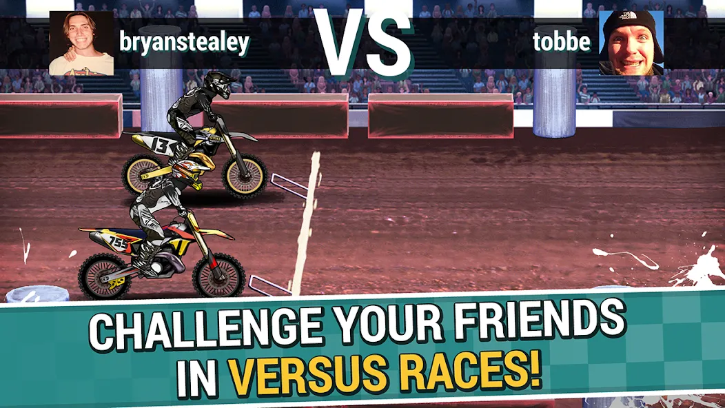 Скачать Mad Skills Motocross 2 — Последняя версия (Безлимитные деньги и топливо) — скриншот 3
