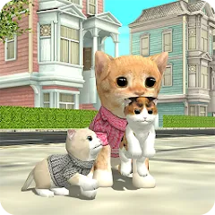 Скачать Cat Sim Online: Play with Cats на Андроид — Безлимитные монеты и все коты открыты