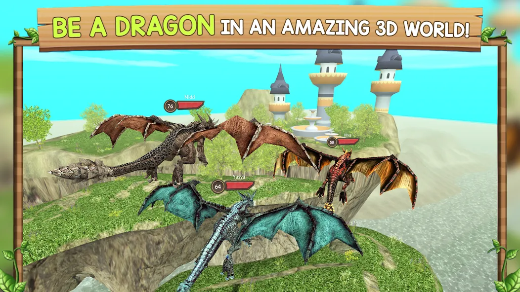 Dragon Sim Online: Be A Dragon — Взломанная версия (Безлимитные деньги и мощный дракон) — скриншот 1