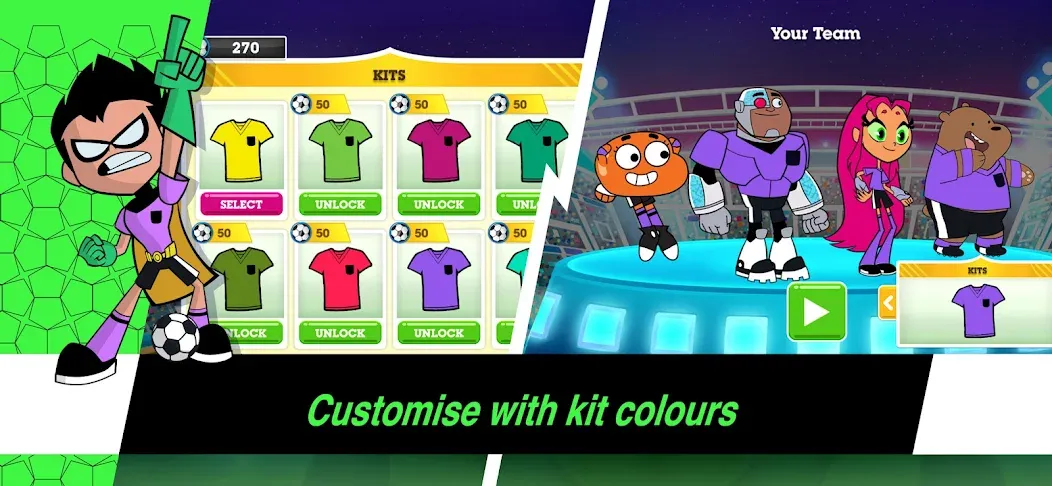 Toon Cup - Football Game MOD — Безлимитные монеты и открыты все команды на Андроид — скриншот 4