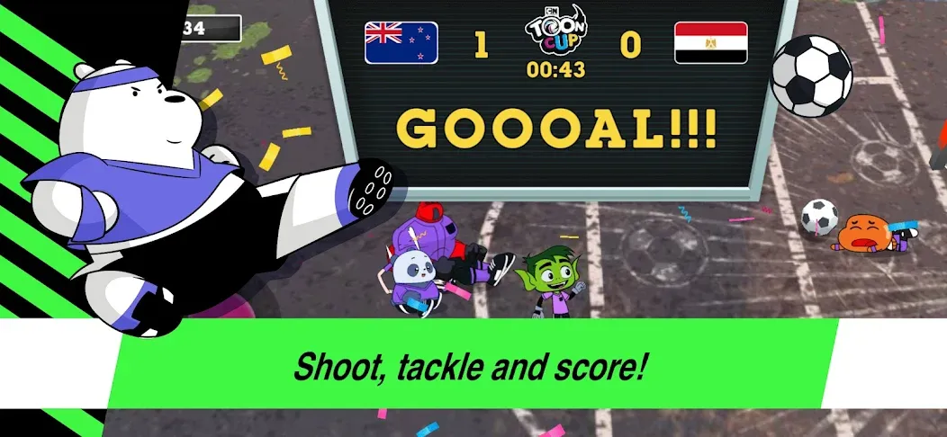 Toon Cup - Football Game MOD — Безлимитные монеты и открыты все команды на Андроид — скриншот 5