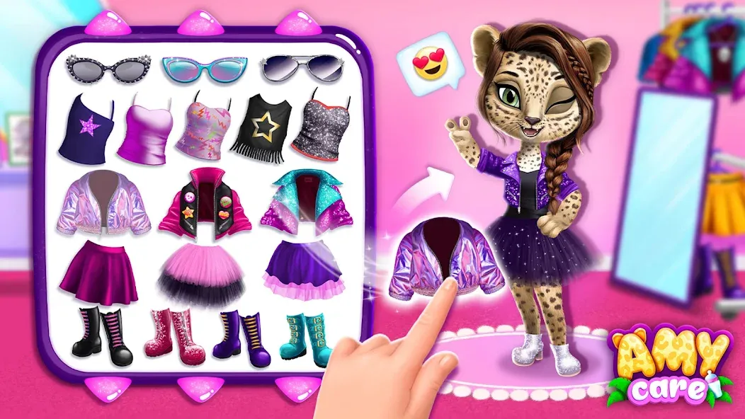 Скачать Amy Care - My Leopard Baby с модом — Безлимитные монеты и все предметы открыты — скриншот 3