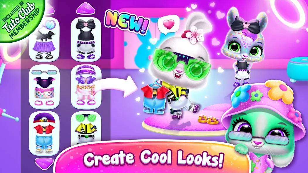 Bunnsies - Happy Pet World — Безлимитные монеты и все питомцы — скриншот 1