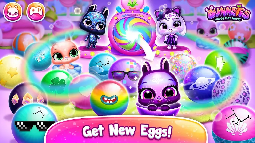Bunnsies - Happy Pet World — Безлимитные монеты и все питомцы — скриншот 2