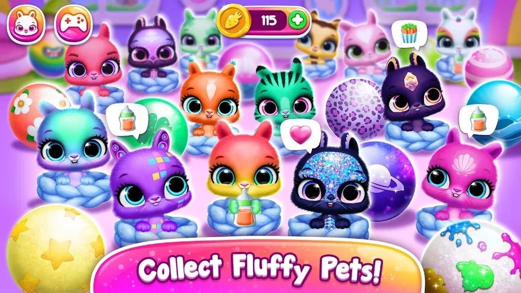 Bunnsies - Happy Pet World — Безлимитные монеты и все питомцы — скриншот 4