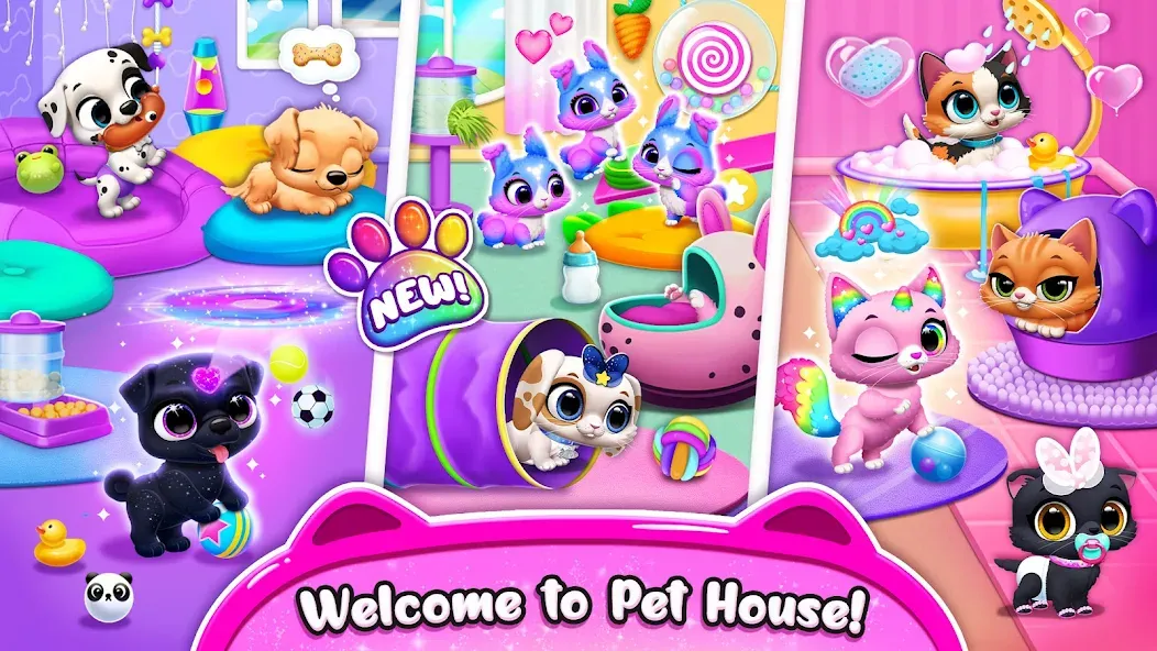 Скачать Floof - My Pet House на Android — Безлимитные монеты и все питомцы — скриншот 4