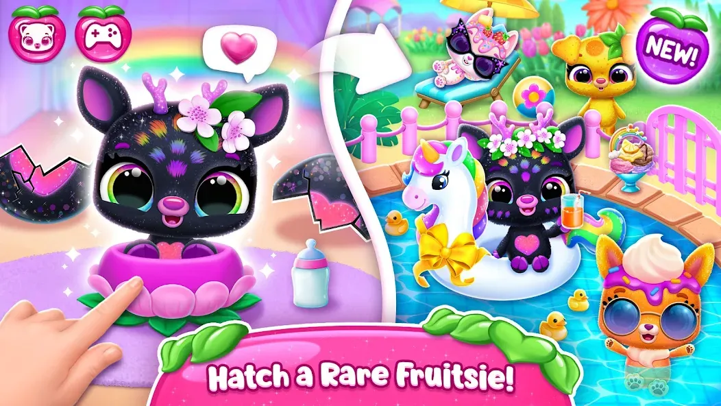 Скачать Fruitsies - Pet Friends (Мод: Безлимитные монеты и все питомцы) на Андроид — скриншот 2