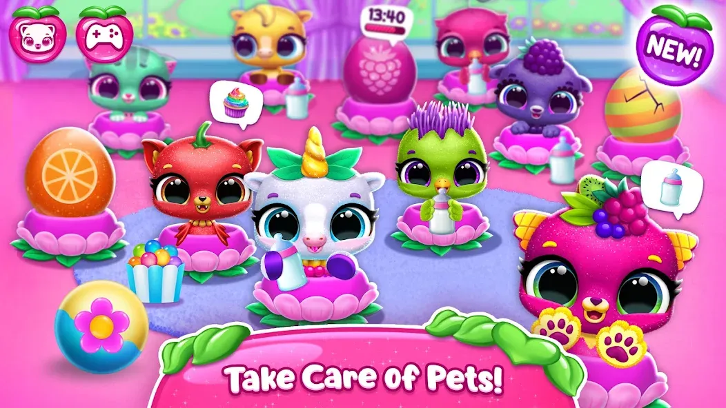 Скачать Fruitsies - Pet Friends (Мод: Безлимитные монеты и все питомцы) на Андроид — скриншот 4