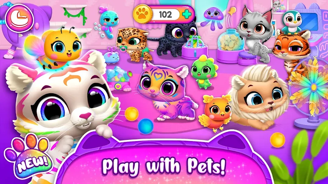 Скачать взлом Jungle Floof - Island Pet Care на Андроид — Безлимитные монеты и все питомцы — скриншот 2