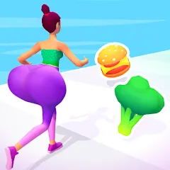 Скачать Twerk Race 3D: Belly Body Run (Мод: Безлимитные деньги и алмазы) на Андроид