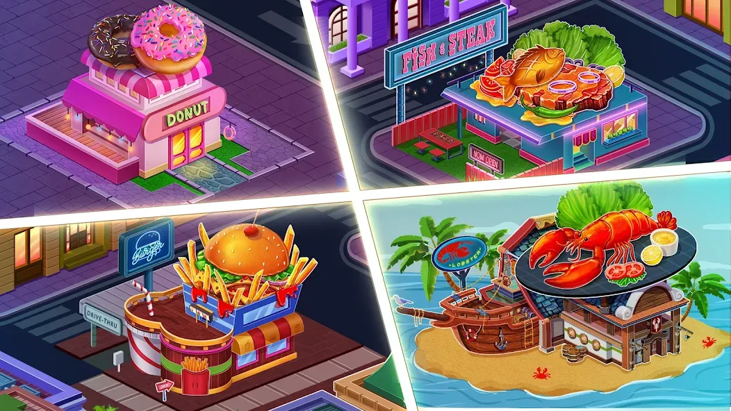 Cooking Max: Restaurant Games — Мод: Безлимитные монеты и все уровни открыты — скриншот 1 Cooking Max: Restaurant Games — Мод: Безлимитные монеты и все уровни открыты — скриншот 1