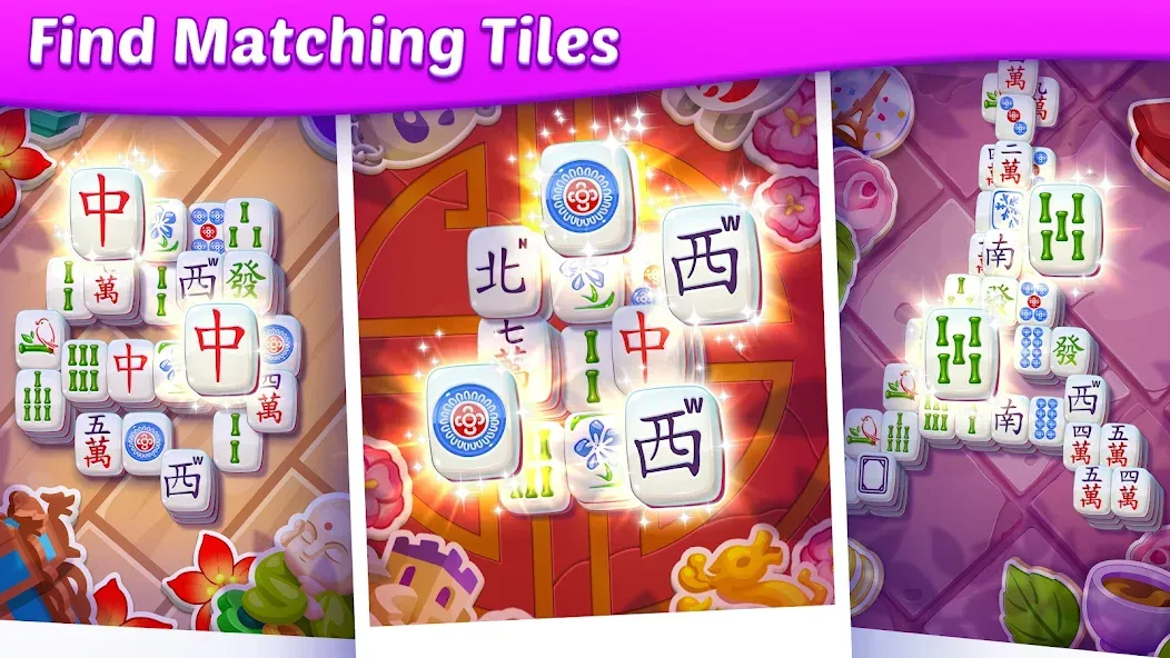 Mahjong City Tours: Tile Match на Андроид — Мод Безлимитные деньги и открыты все уровни — скриншот 2